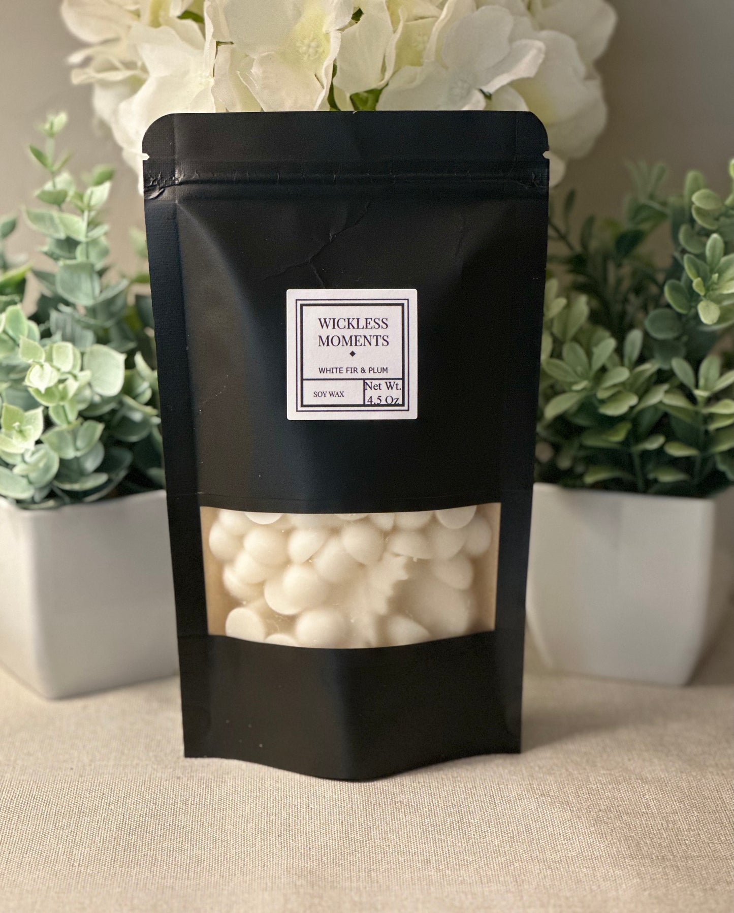 White Fir & Plum Soy Wax Dots ~ Medium Bag 4.5oz