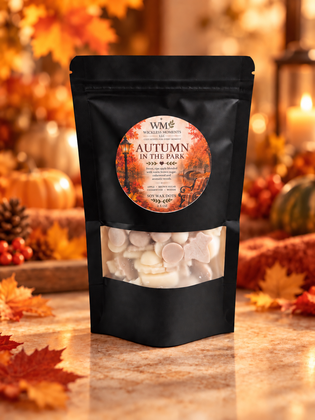 Autumn in the Park Soy Wax Dots | Small Bag 2.5oz