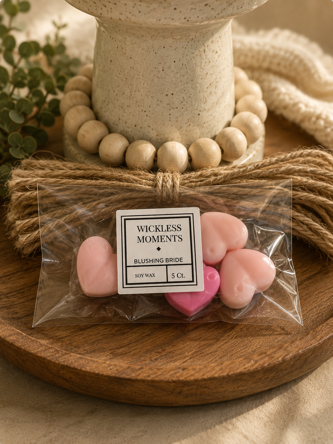 Blushing Bride Soy Wax Heart Melts | 5 Count