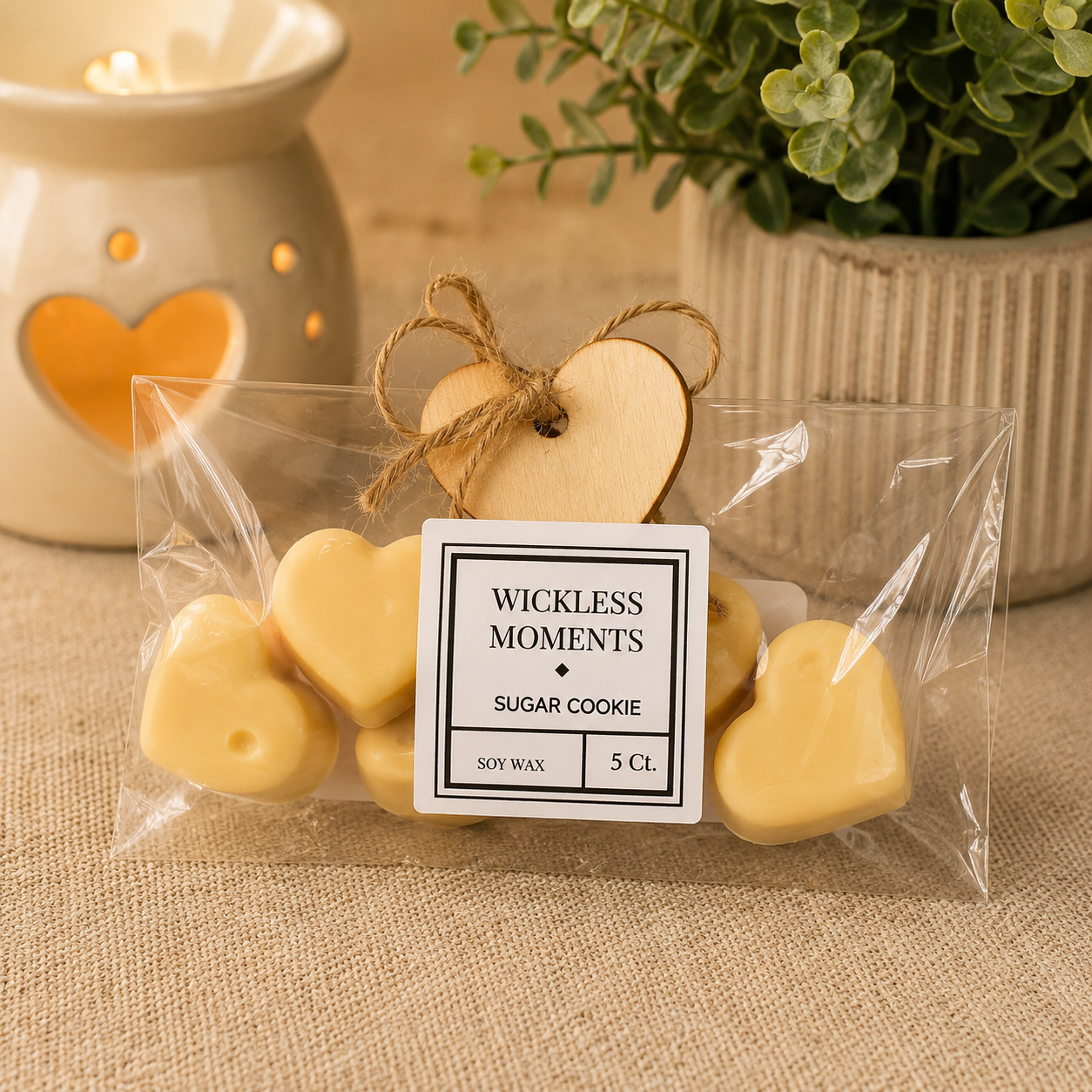 Sugar Cookie Soy Wax Heart Melts | 5 Count