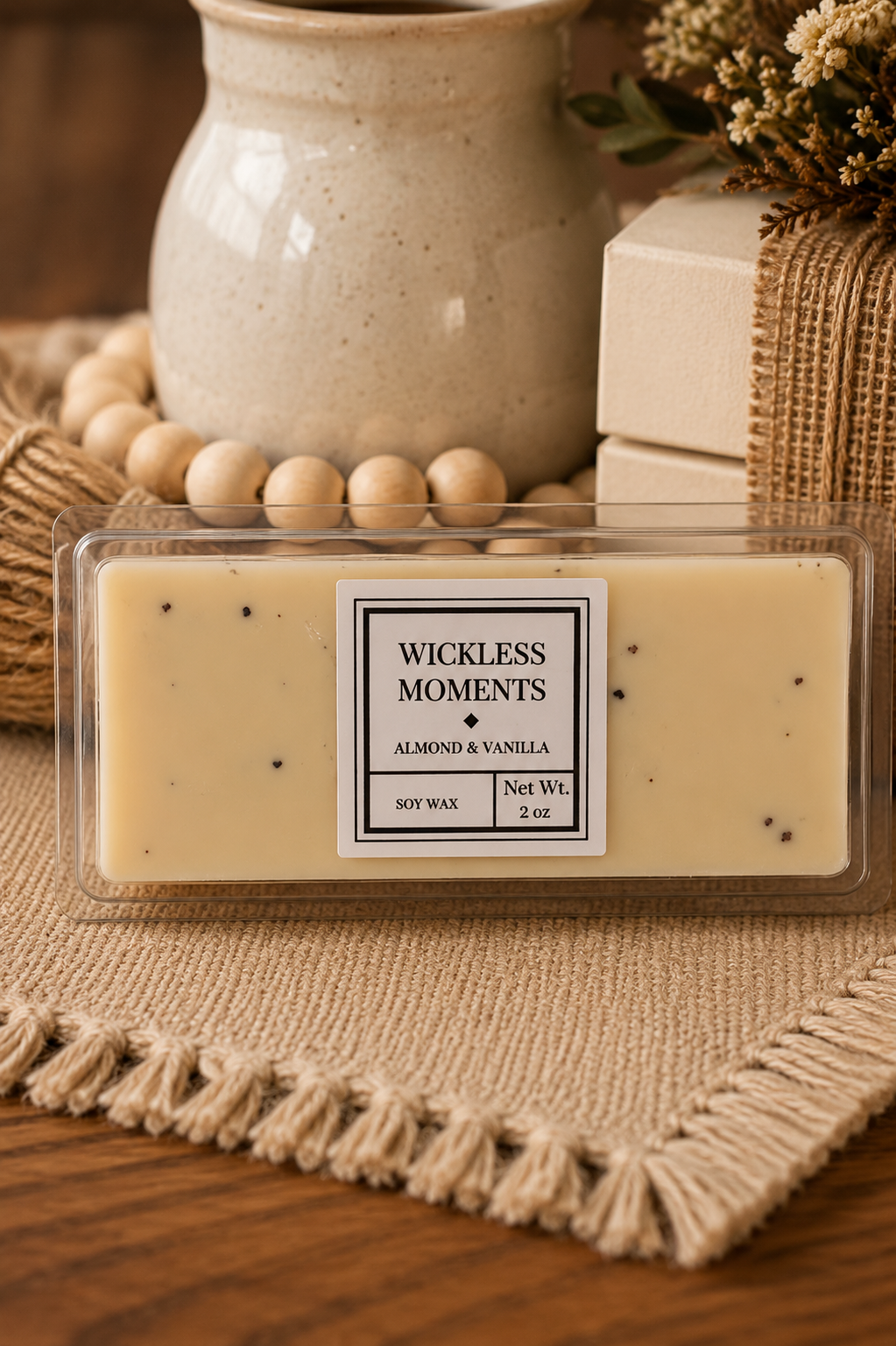 Almond & Vanilla Soy Wax Snap Bar | 2 oz