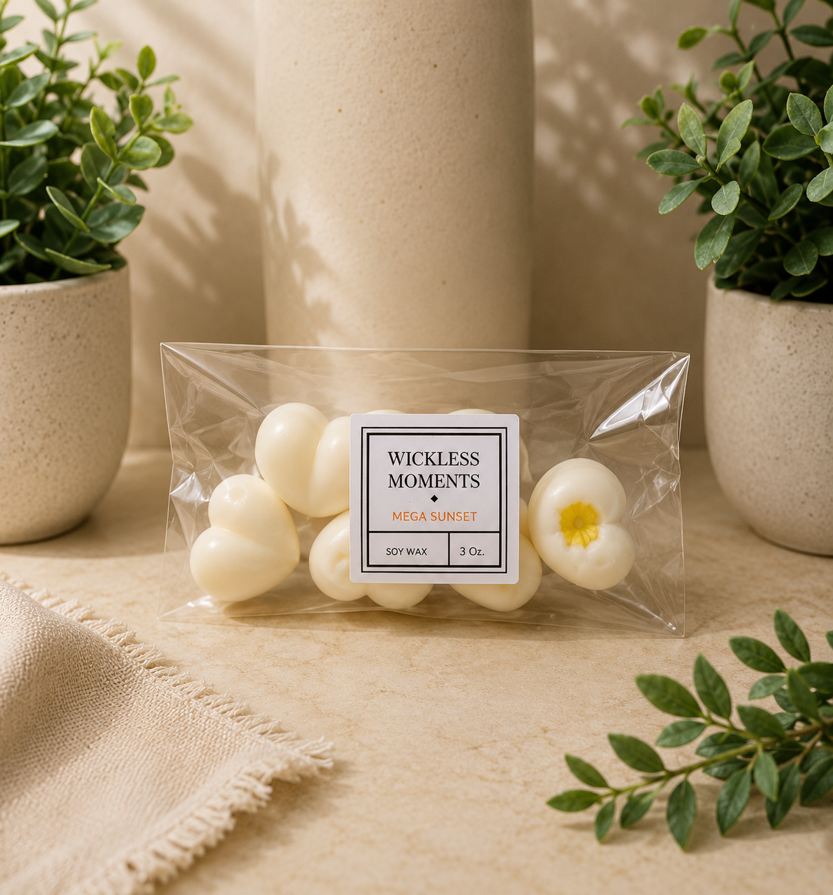 Mesa Sunset Soy wax Heart Melts 5ct.
