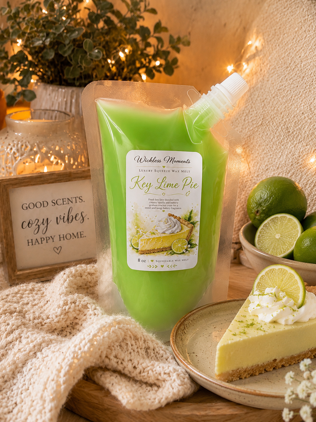 Key Lime Pie Luxury Squeezable Wax Melt | 8 oz