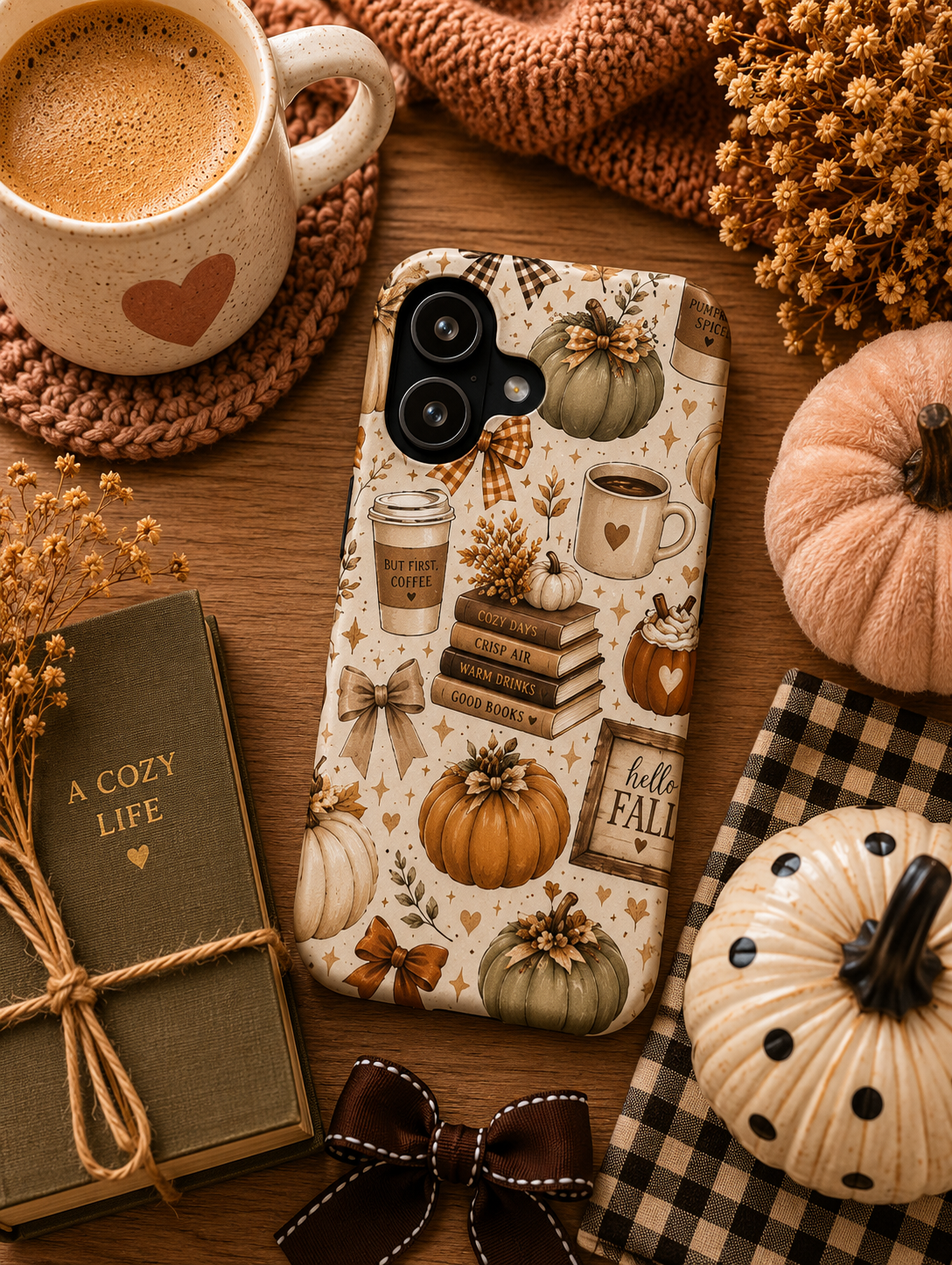 Cozy Girl Fall Magnetic Impact-Resistant Phone Case