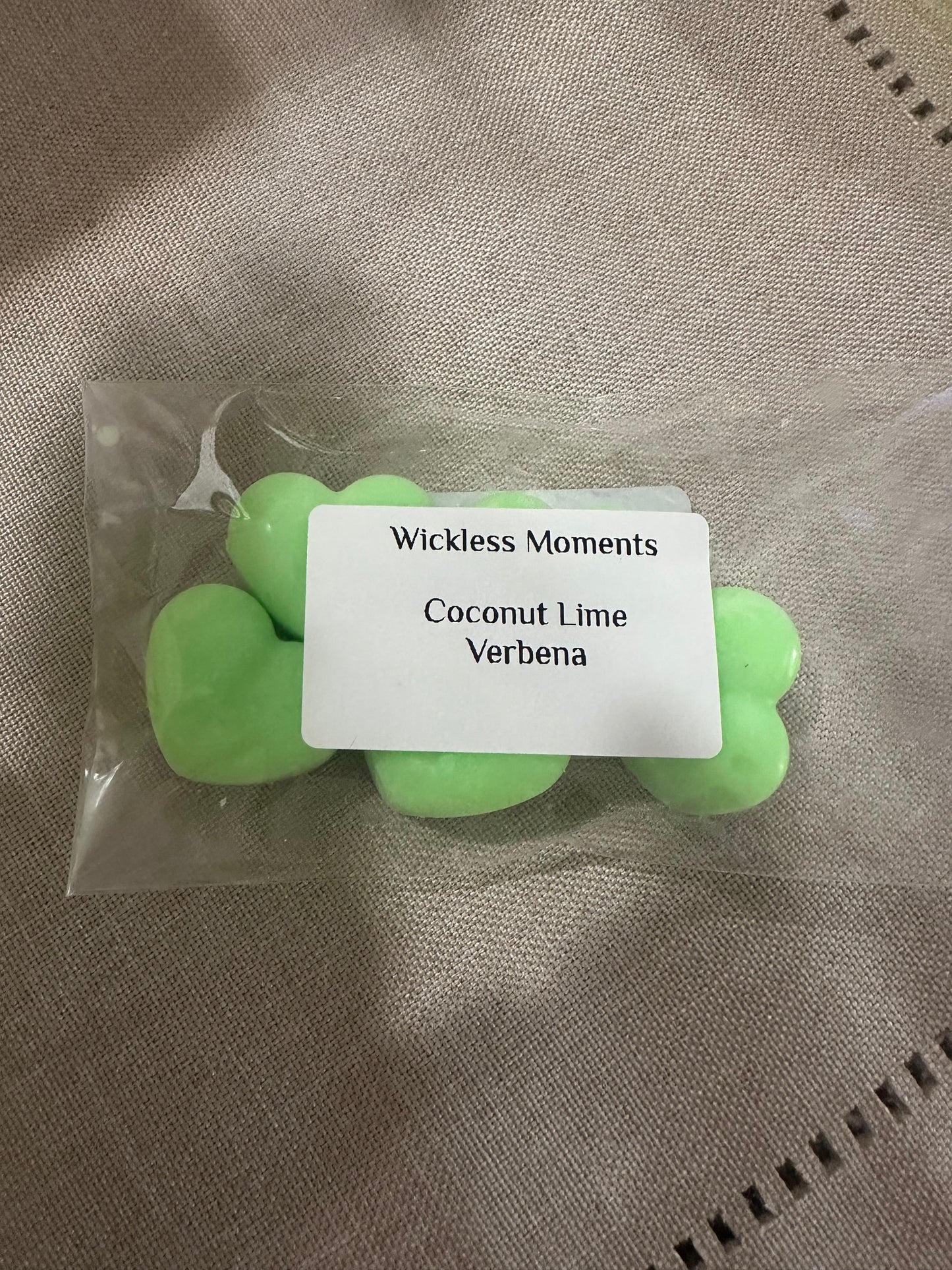 Coconut Lime Verbena Soy Wax Heart Melts 5ct.