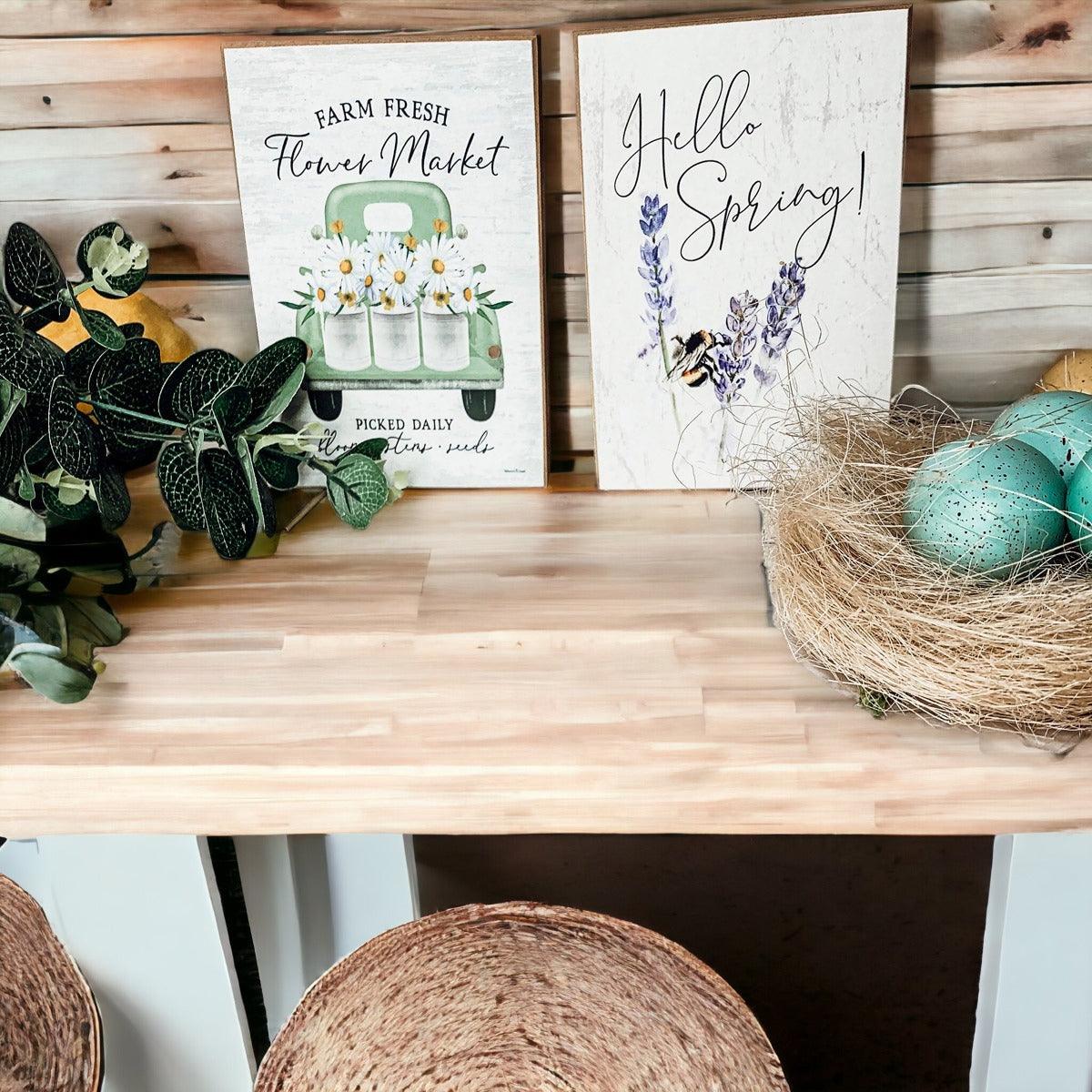 Farm Fresh Flower Market Farmhouse Sign