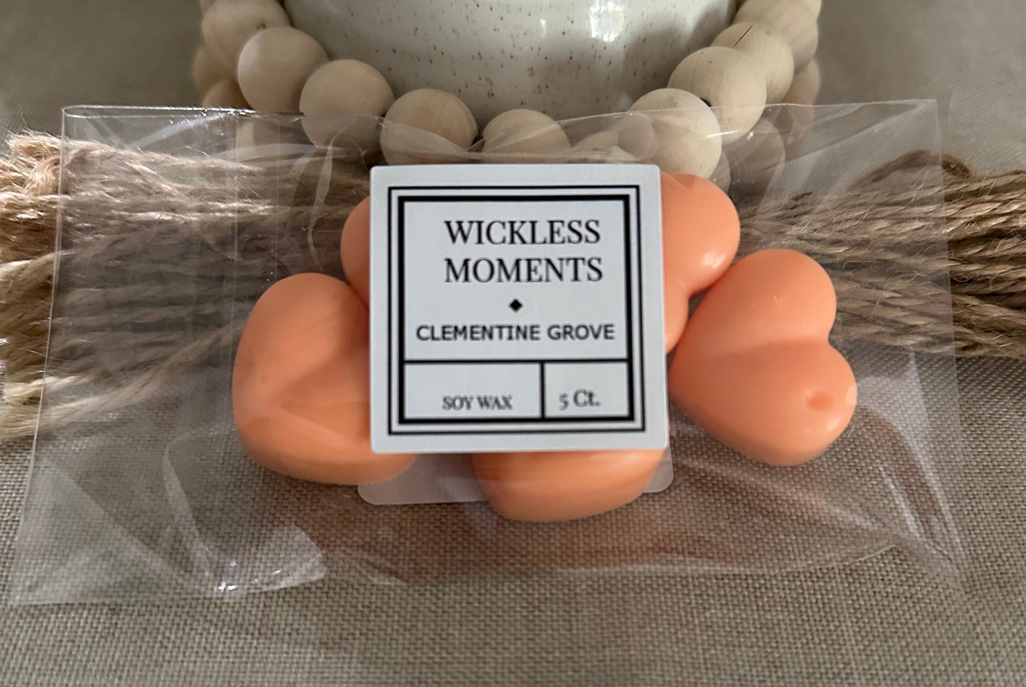 Clementine Grove Soy Wax Heart Melts 5ct.