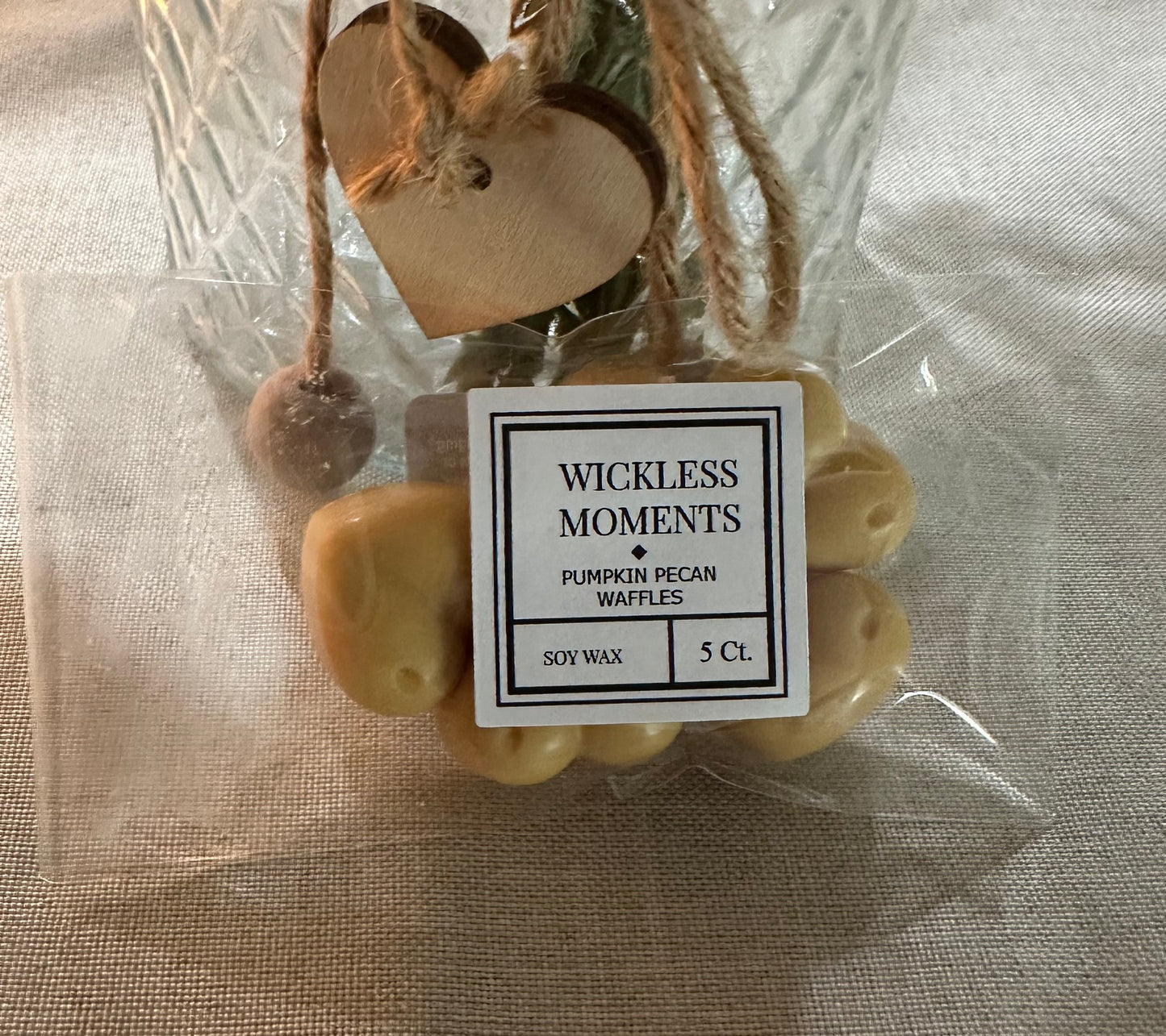 Pumpkin Pecan Waffles Soy Wax Heart Melts 5ct.