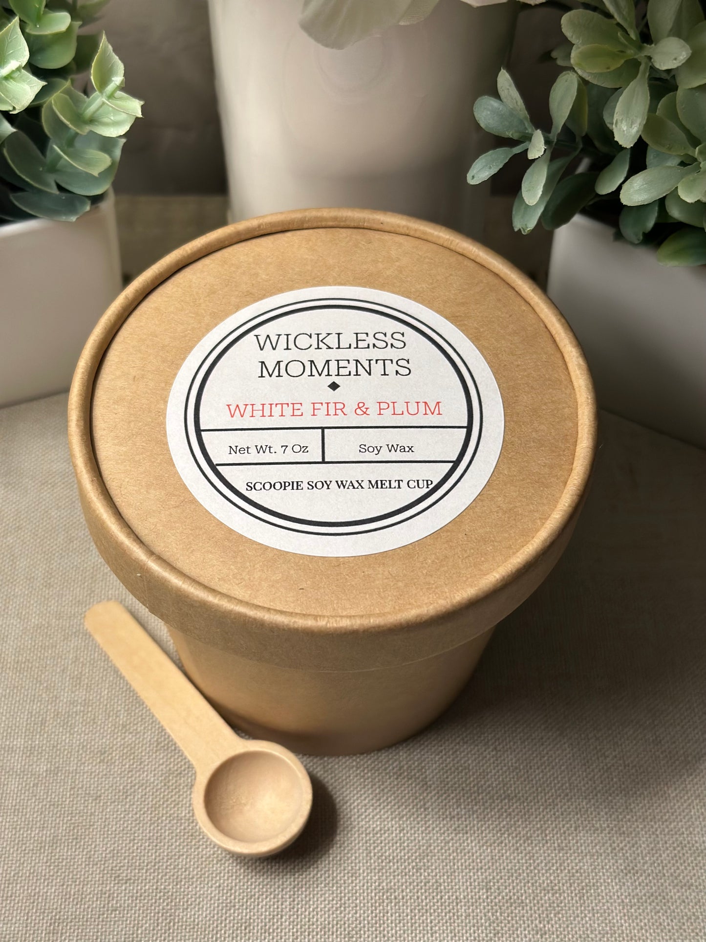 White Fir & Plum Scoopie Wax Melt Cup 7oz