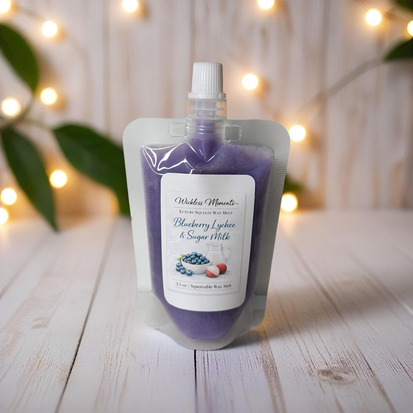 Blueberry Lychee & Sugar Milk Squeezable Wax Melt | 3.5 oz