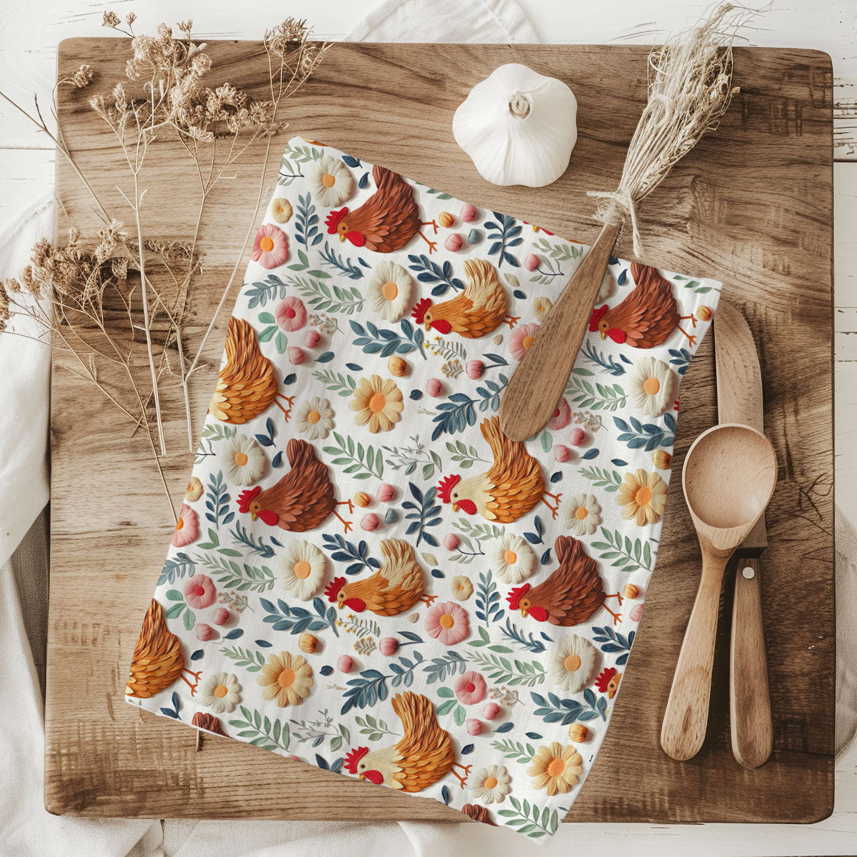 Farmhouse Floral Kitchen Towel
