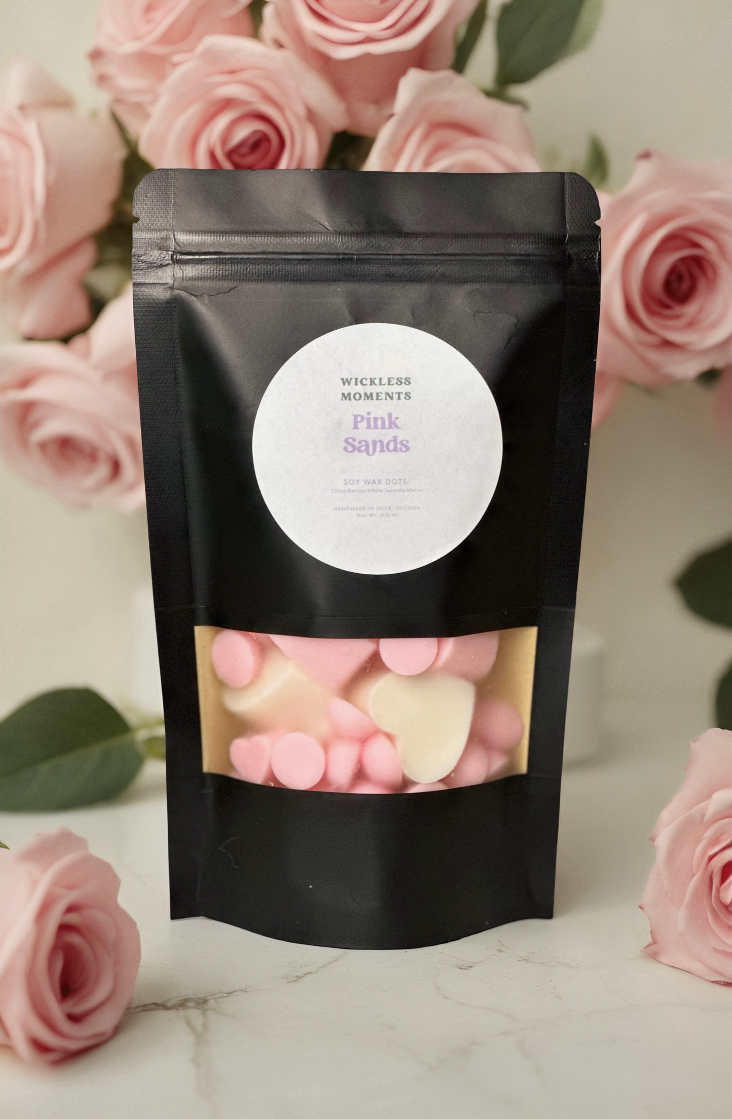 Pink Sands Soy Wax Dots ~ Medium Bag 4.5oz