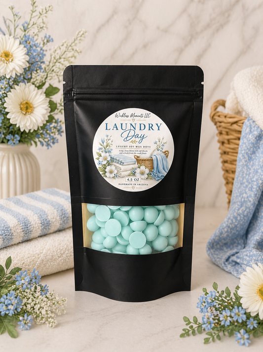 Laundry Day Soy Wax Dots – Fresh Clean Linen Scent | Crisp Cotton & Soft Floral – 4.5 oz