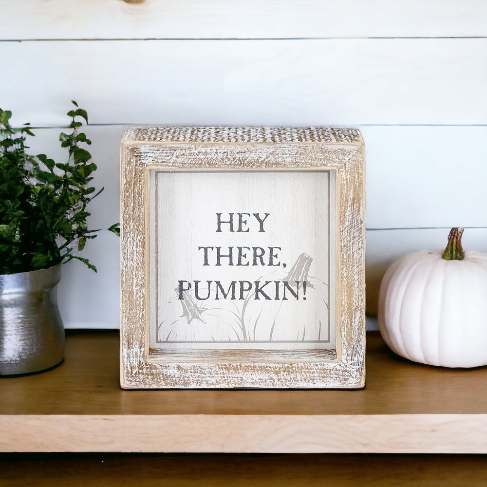 Hello Pumpkin & Let’s Get Spooky Double-Sided Farmhouse Sign
