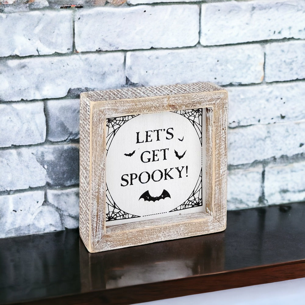 Hello Pumpkin & Let’s Get Spooky Double-Sided Farmhouse Sign