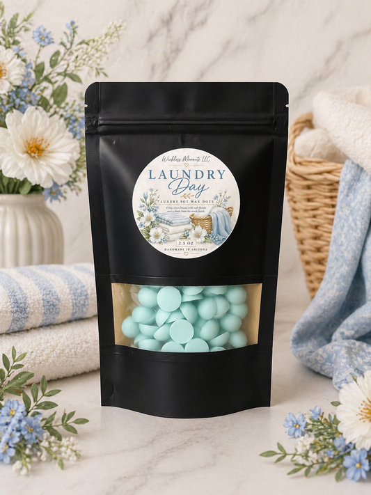 Laundry Day Soy Wax Dots – Fresh Clean Linen Scent | Crisp Cotton & Soft Floral – 2.5 oz