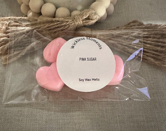 Pink Sugar Soy Wax Heart Melt 5ct.