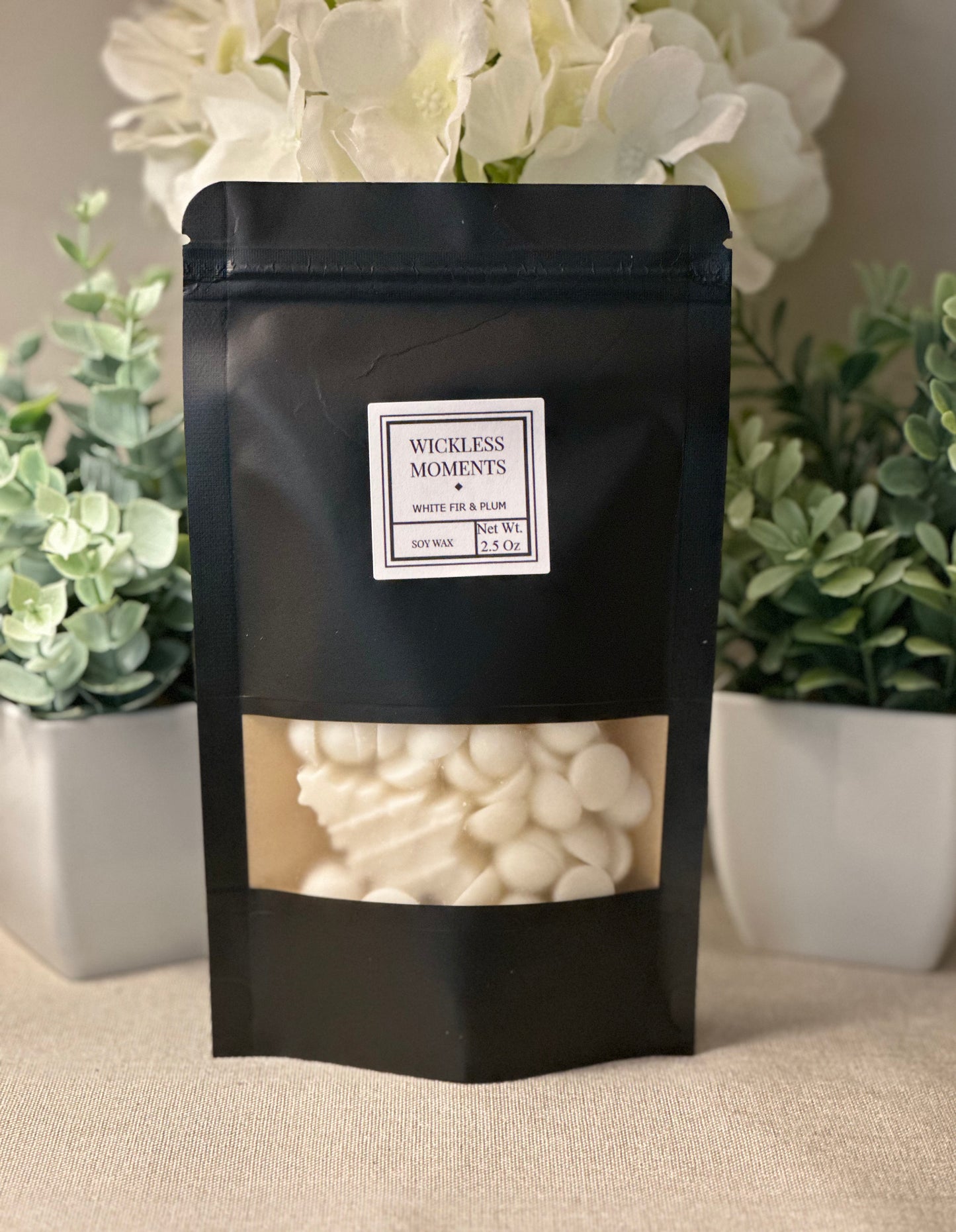 White Fir & Plum Soy Wax Dots ~ Small Bag 2.5oz