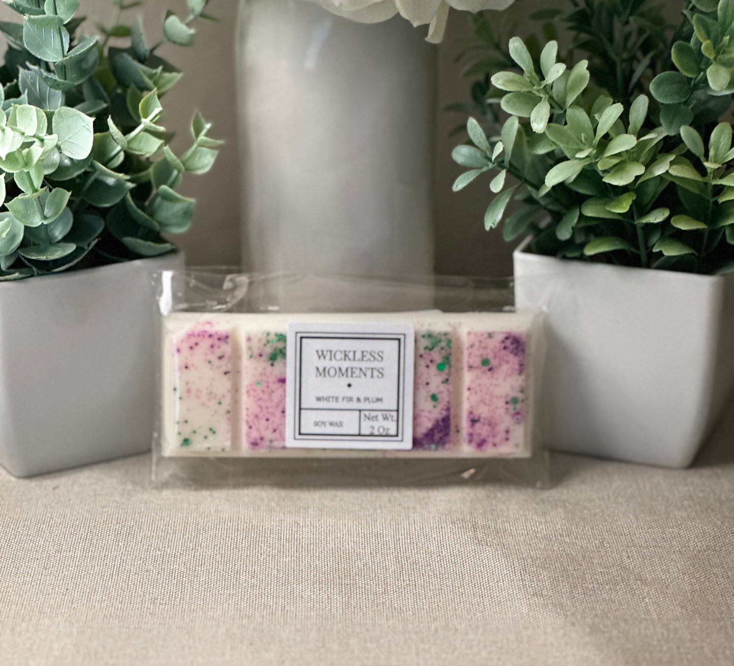White Fir & Plum Soy Wax Snap Bar