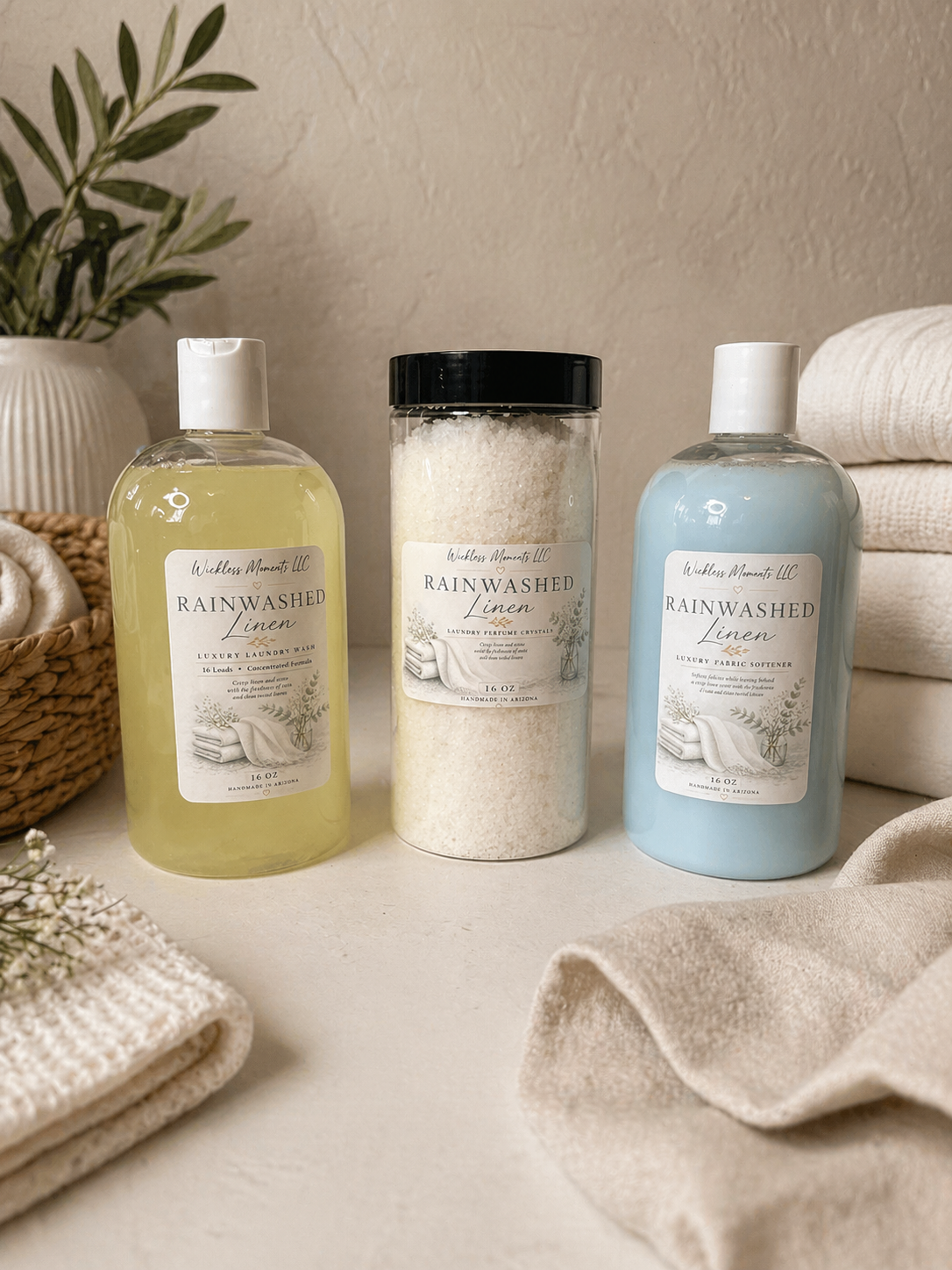 Rainwashed Linen Laundry Set – Signature Laundry Collection