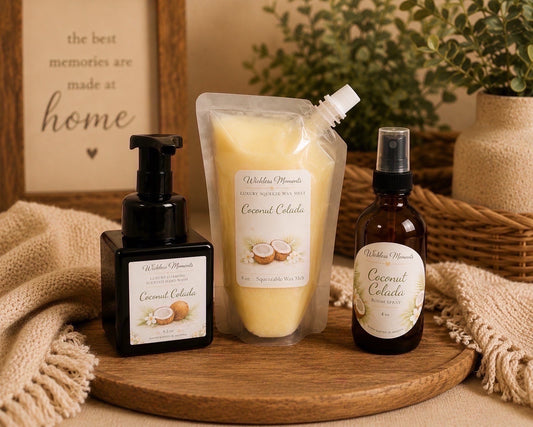 Coconut Colada Signature Scent Home Bundle | Room Spray, Foaming Hand Soap & Squeezable Wax Melt