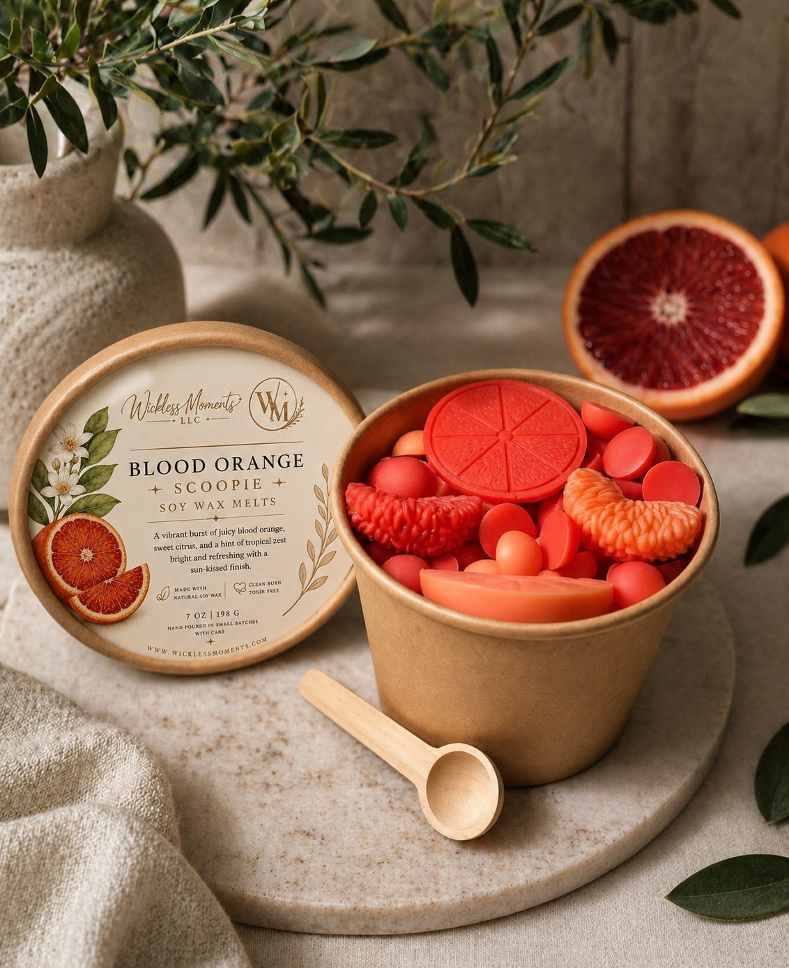 Blood Orange Scoopie Wax Melt Cup | 7 oz