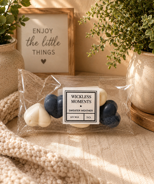 Sweater Weather Soy Wax Heart Melts (5 Count)