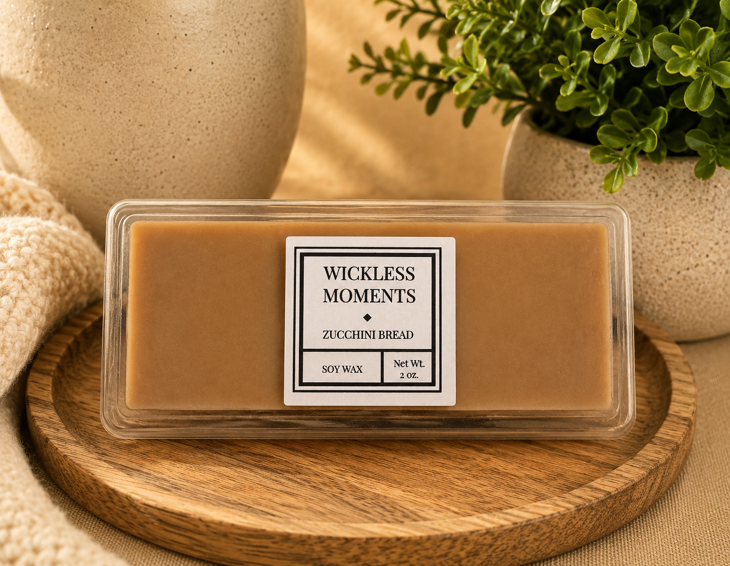 Zucchini Bread Soy Wax Snap Bar | 2 oz Luxury Wax Melt
