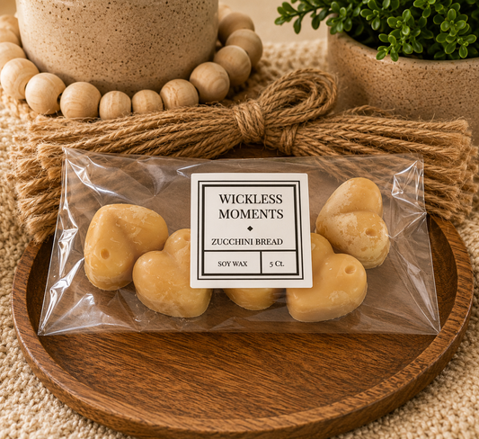 Zucchini Bread Soy Wax Heart Melts | 5 Count