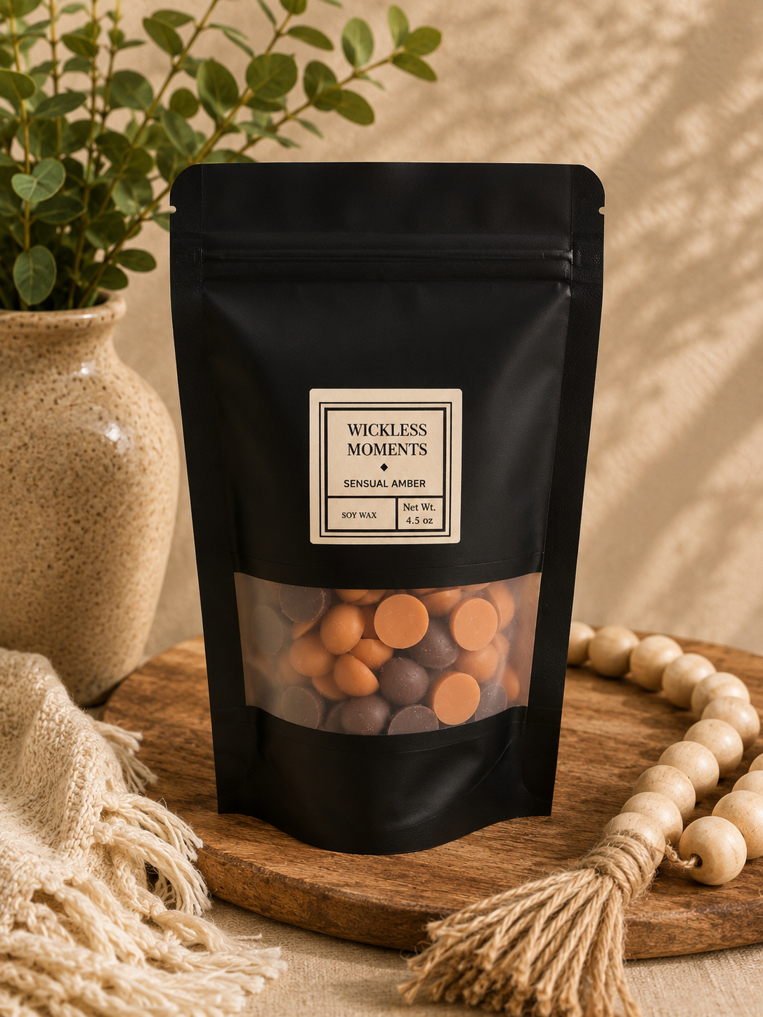 Sensual Amber Soy Wax Melt Dots | Medium Bag 4.5 oz