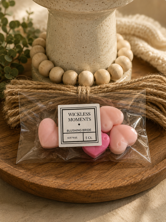 Blushing Bride Soy Wax Heart Melts | 5 Count