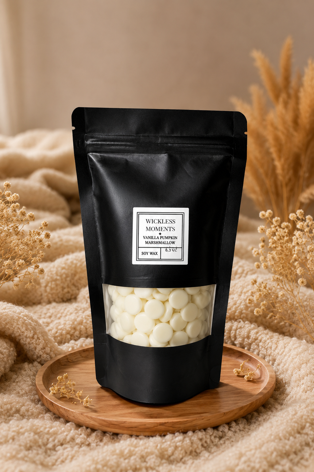 Vanilla Pumpkin Marshmallow Soy Wax Melt Dots | Large Bag 6.5 oz