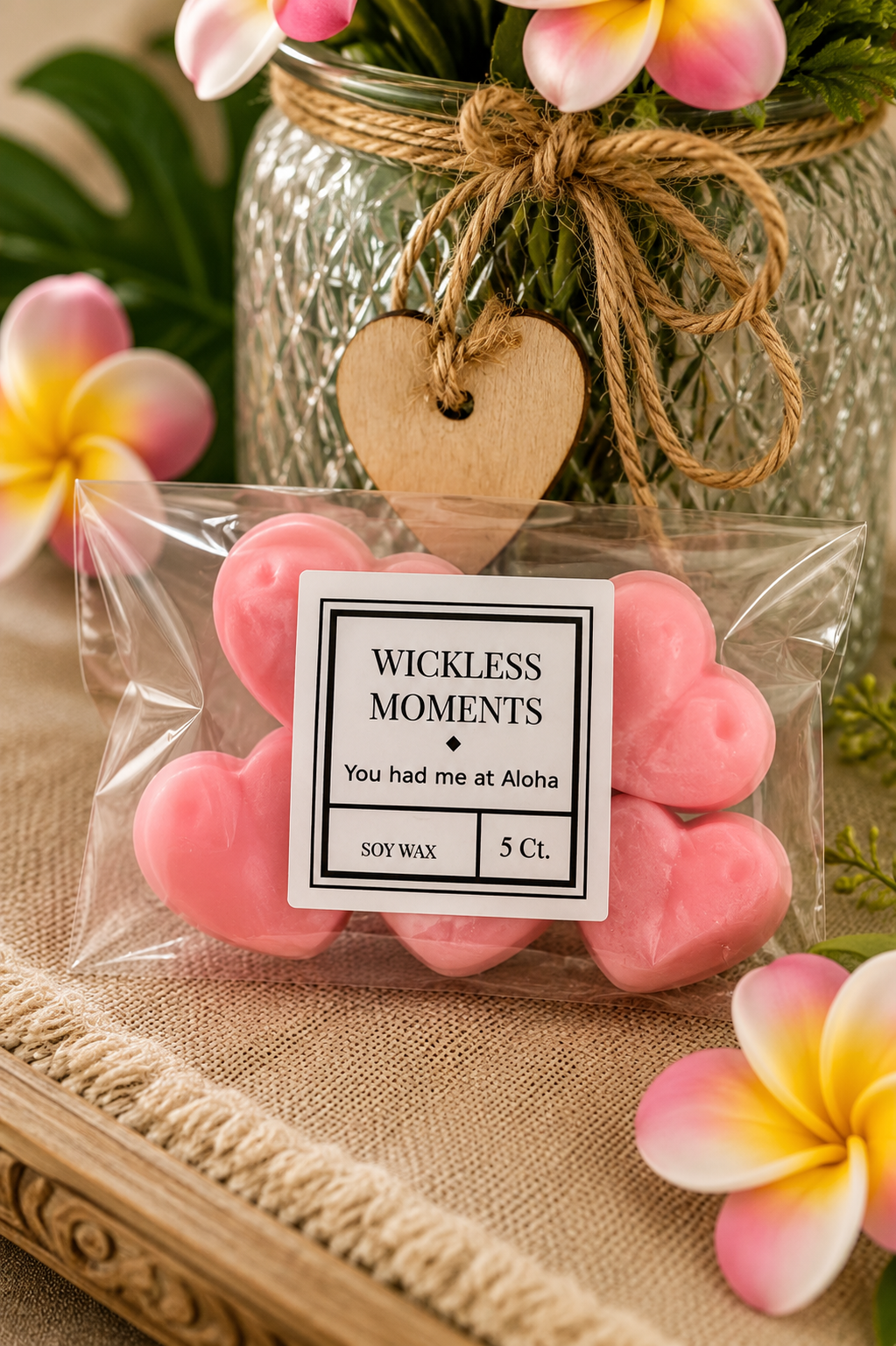 You Had Me At Aloha Soy Wax Heart Melts | 5 Count