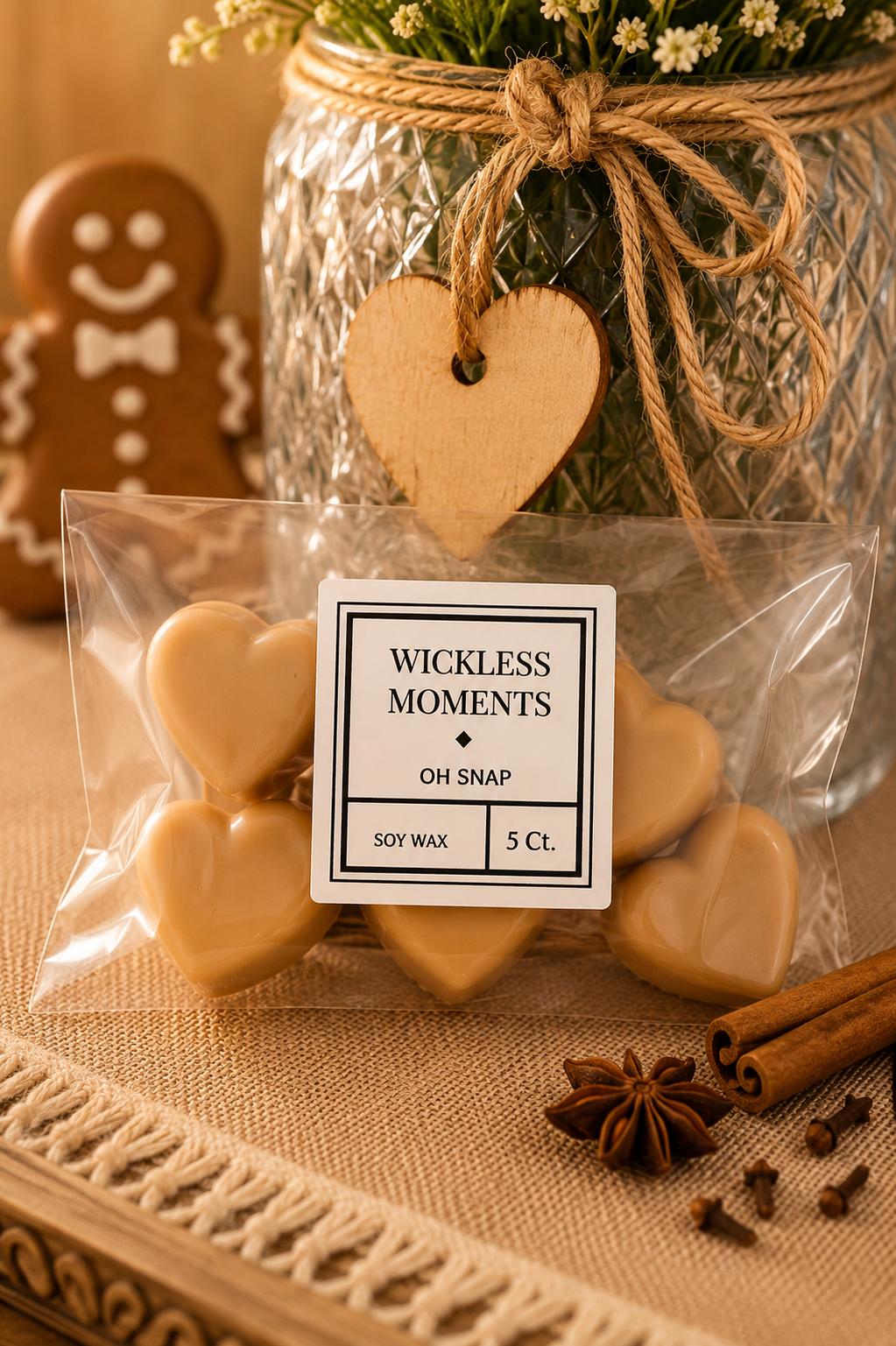 Oh Snap Soy Wax Heart Melts | 5 Count