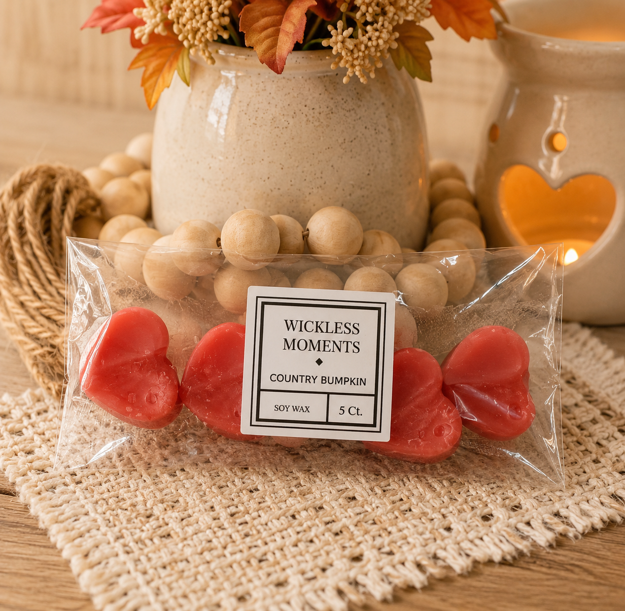Country Bumpkin Soy Wax Heart Melts | 5 Count