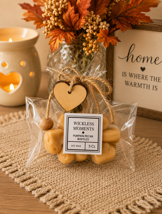 Pumpkin Pecan Waffles Soy Wax Heart Melts | 5 Count