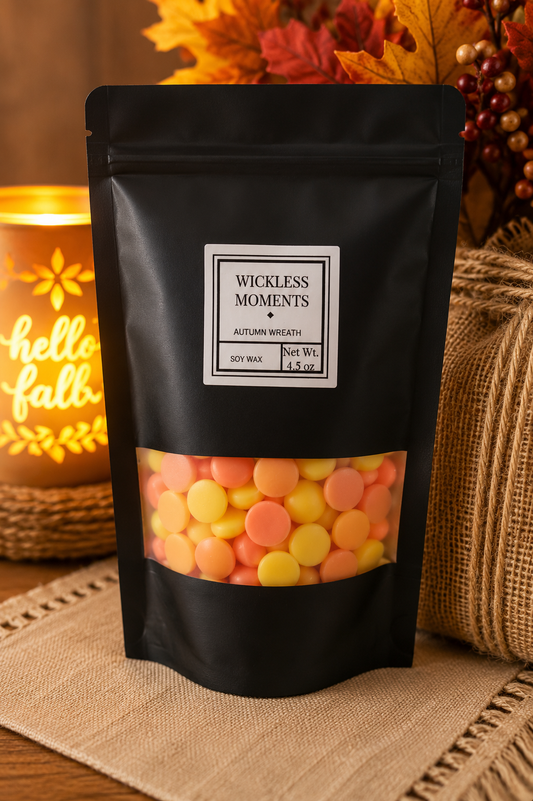 Autumn Wreath Soy Wax Melt Dots | Medium Bag 4.5 oz