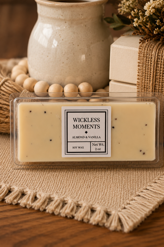 Almond & Vanilla Soy Wax Snap Bar | 2 oz