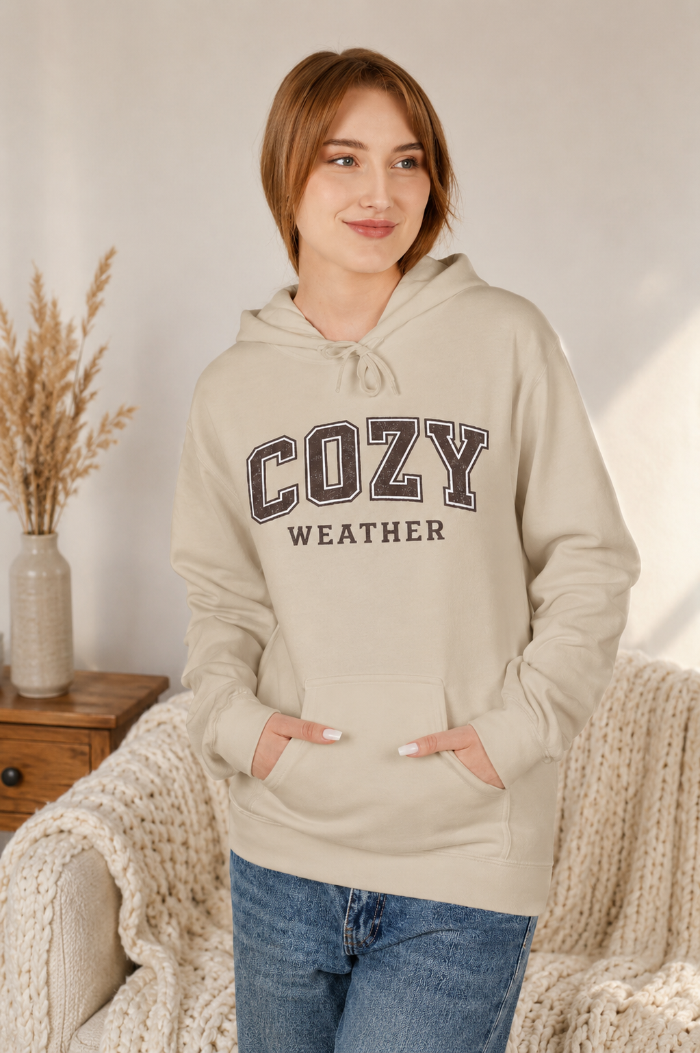 Cozy Weather Graphic Hoodie | Fall Fleece Pullover