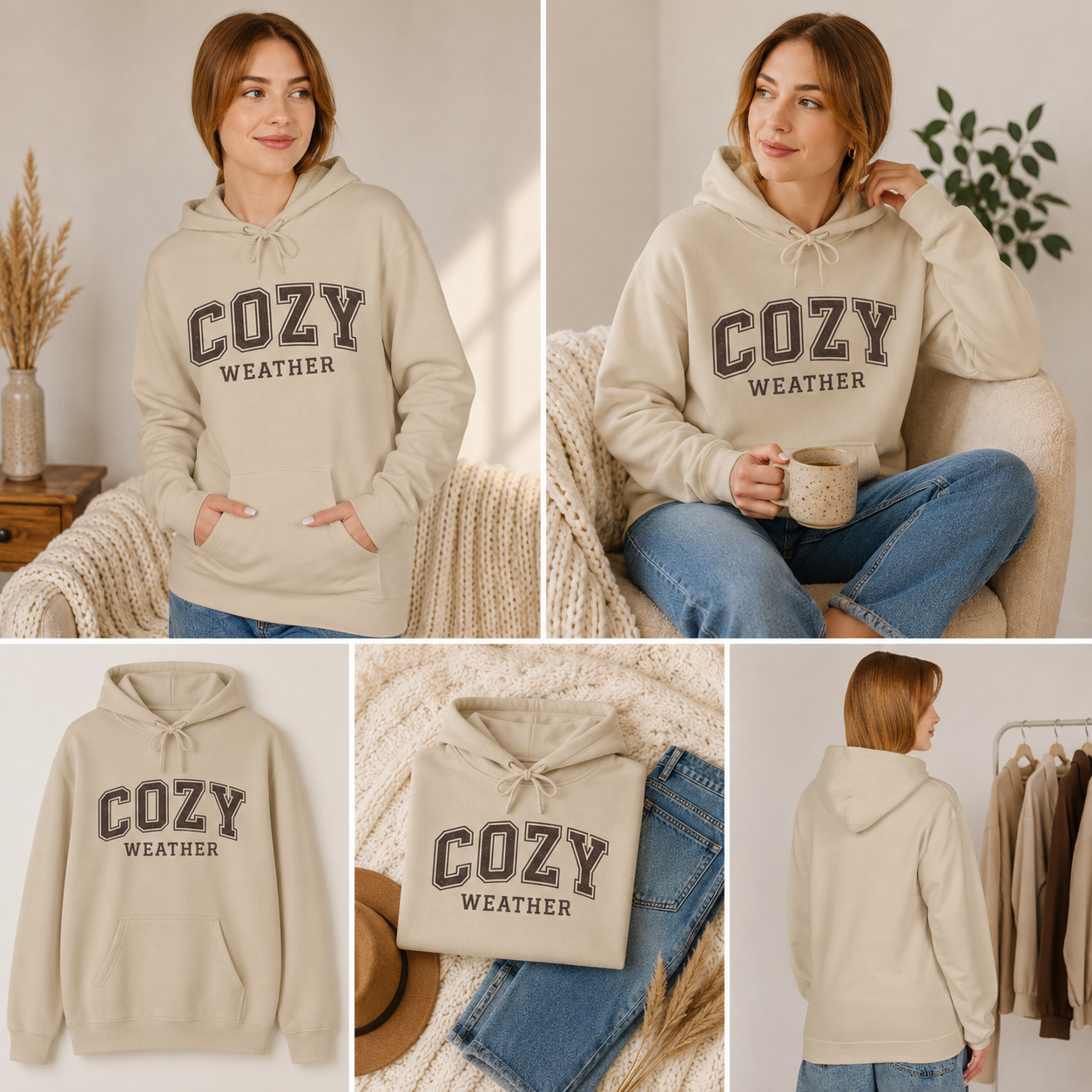 Cozy Weather Graphic Hoodie | Fall Fleece Pullover