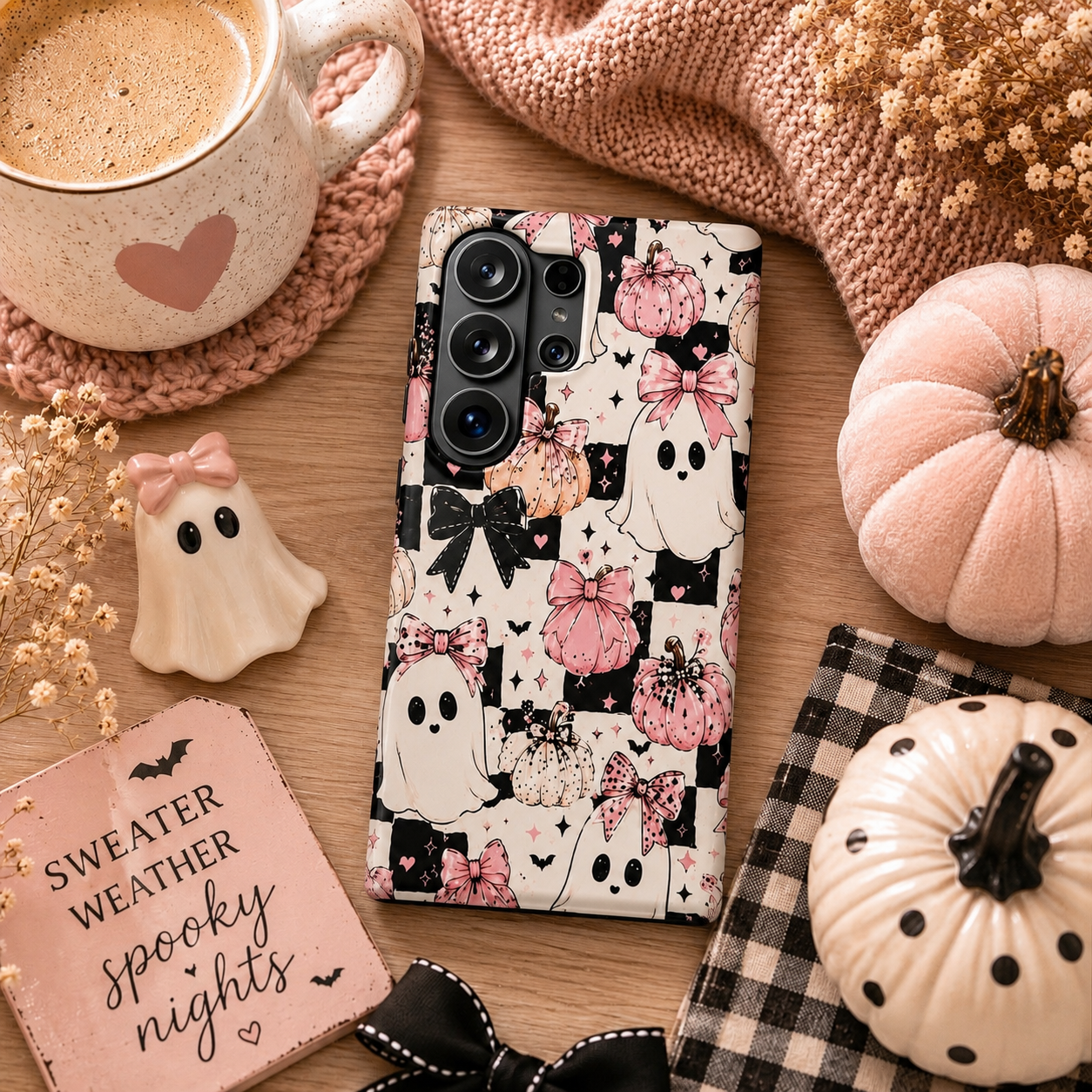 Pink Ghosts Magnetic Impact Resistant Phone Case