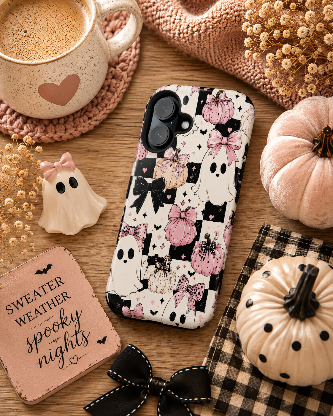 Pink Ghosts Magnetic Impact Resistant Phone Case