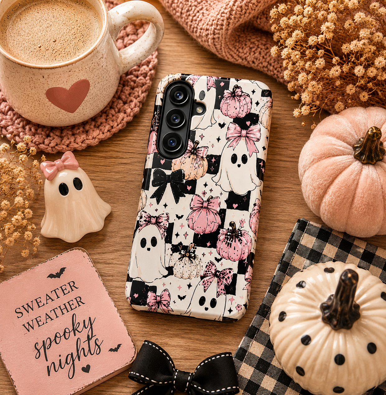 Pink Ghosts Magnetic Impact Resistant Phone Case