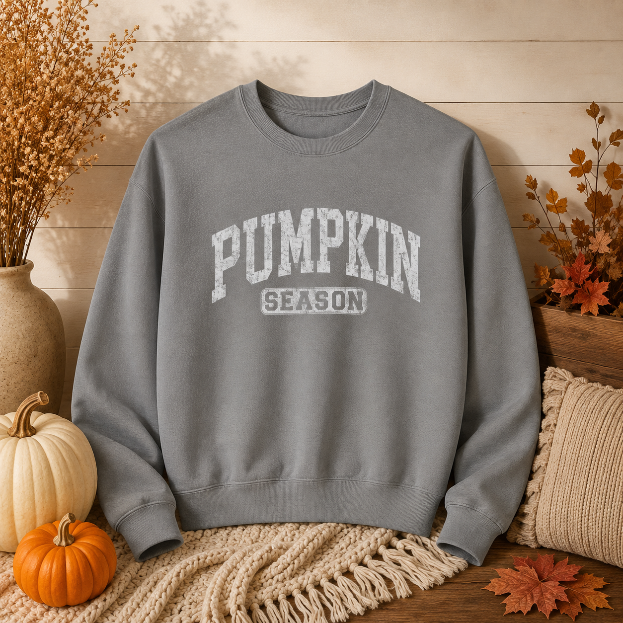 Pumpkin Season Vintage Crewneck Sweatshirt