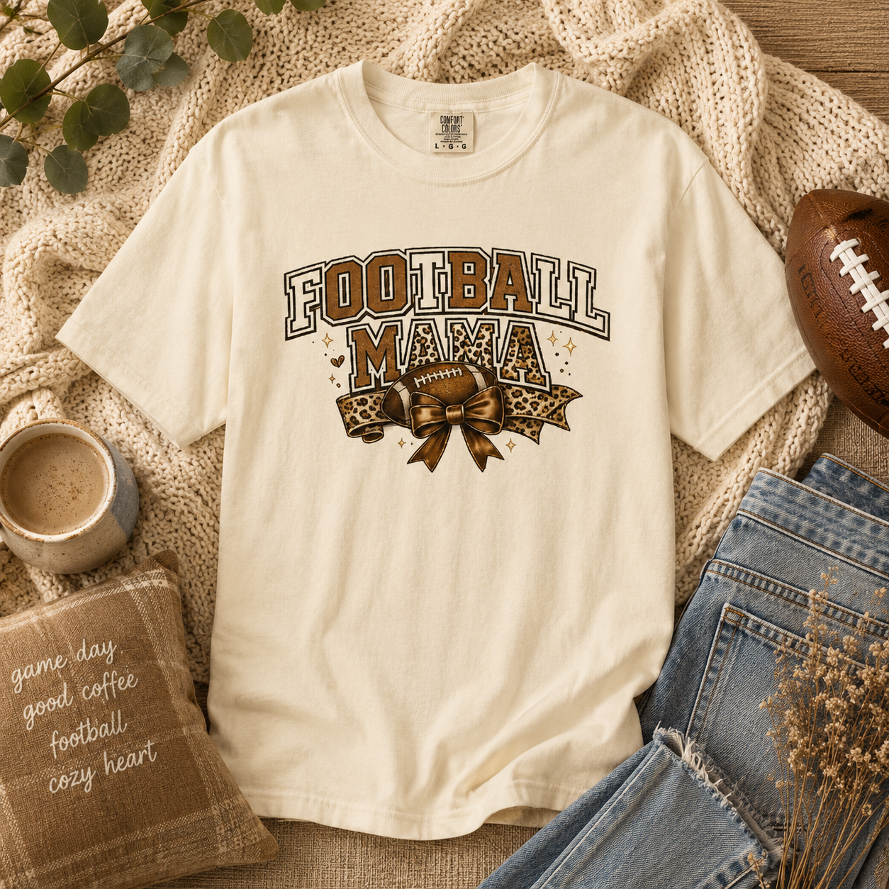 Football Mama Vintage Graphic T-Shirt | Cozy Boutique Tee