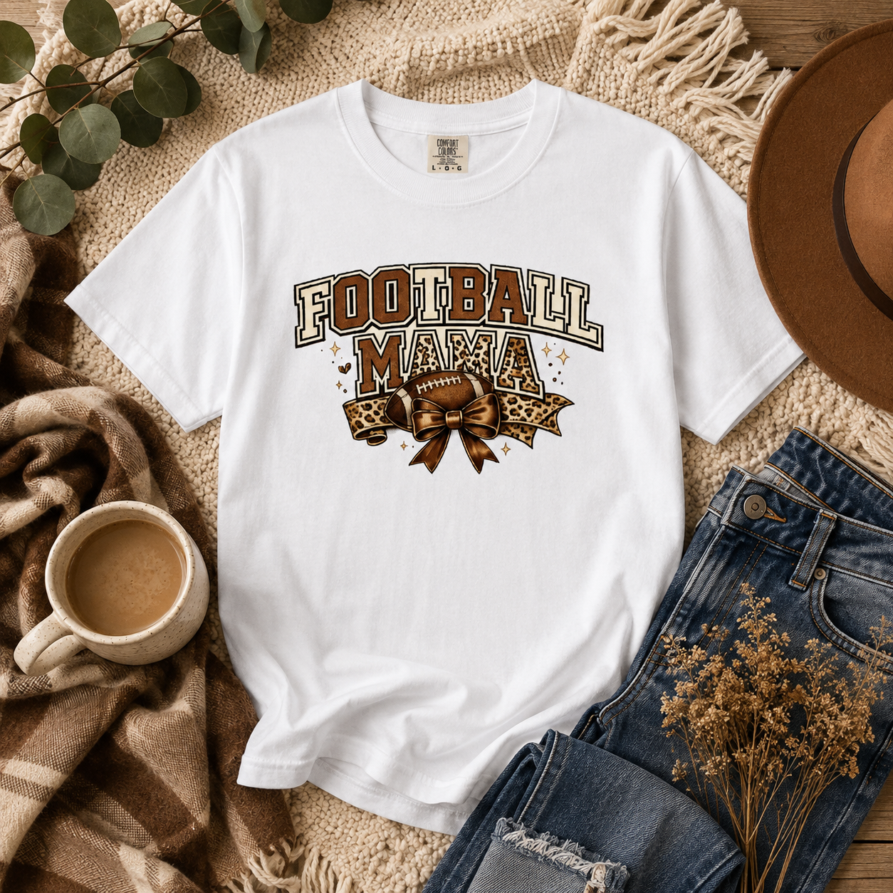 Football Mama Vintage Graphic T-Shirt | Cozy Boutique Tee
