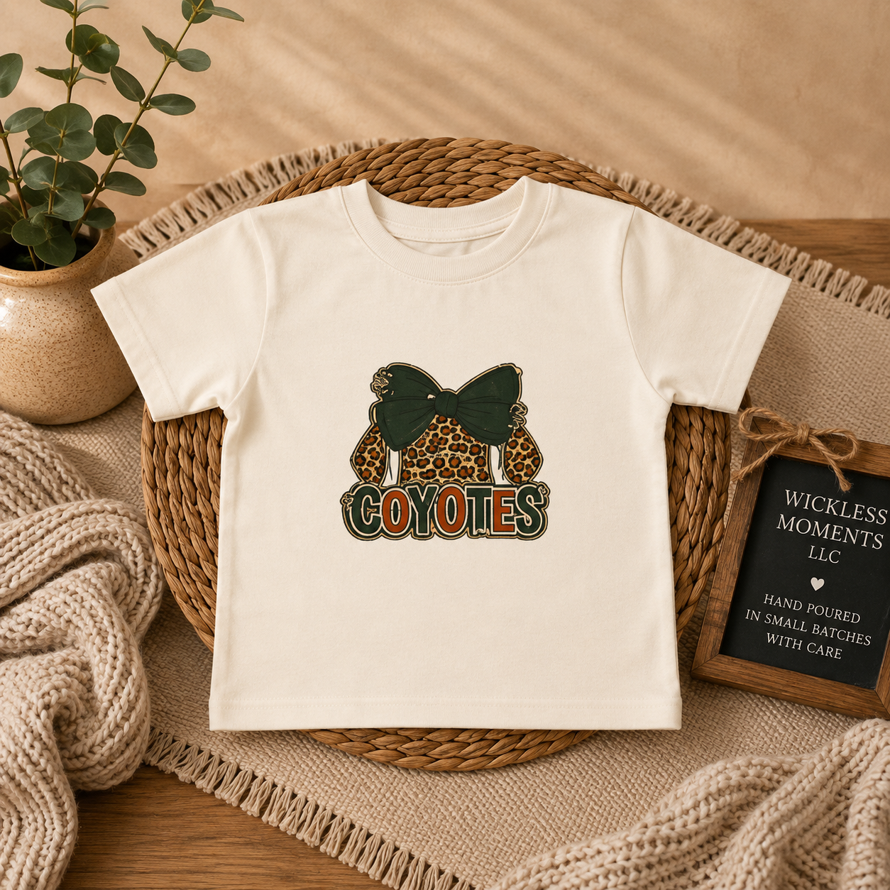 Campo Verde Coyotes Toddler Game Day Tee | Leopard Bow Shirt