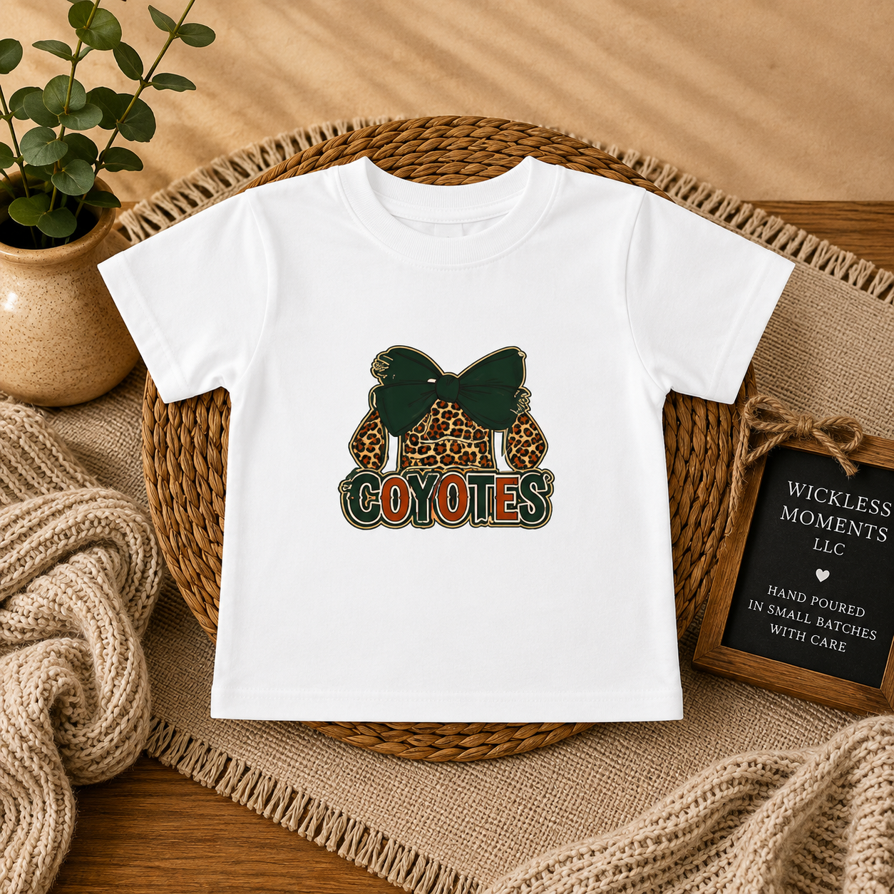 Campo Verde Coyotes Toddler Game Day Tee | Leopard Bow Shirt