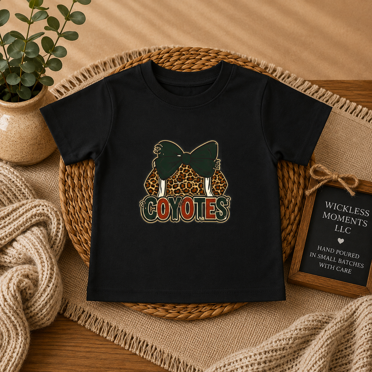 Campo Verde Coyotes Toddler Game Day Tee | Leopard Bow Shirt