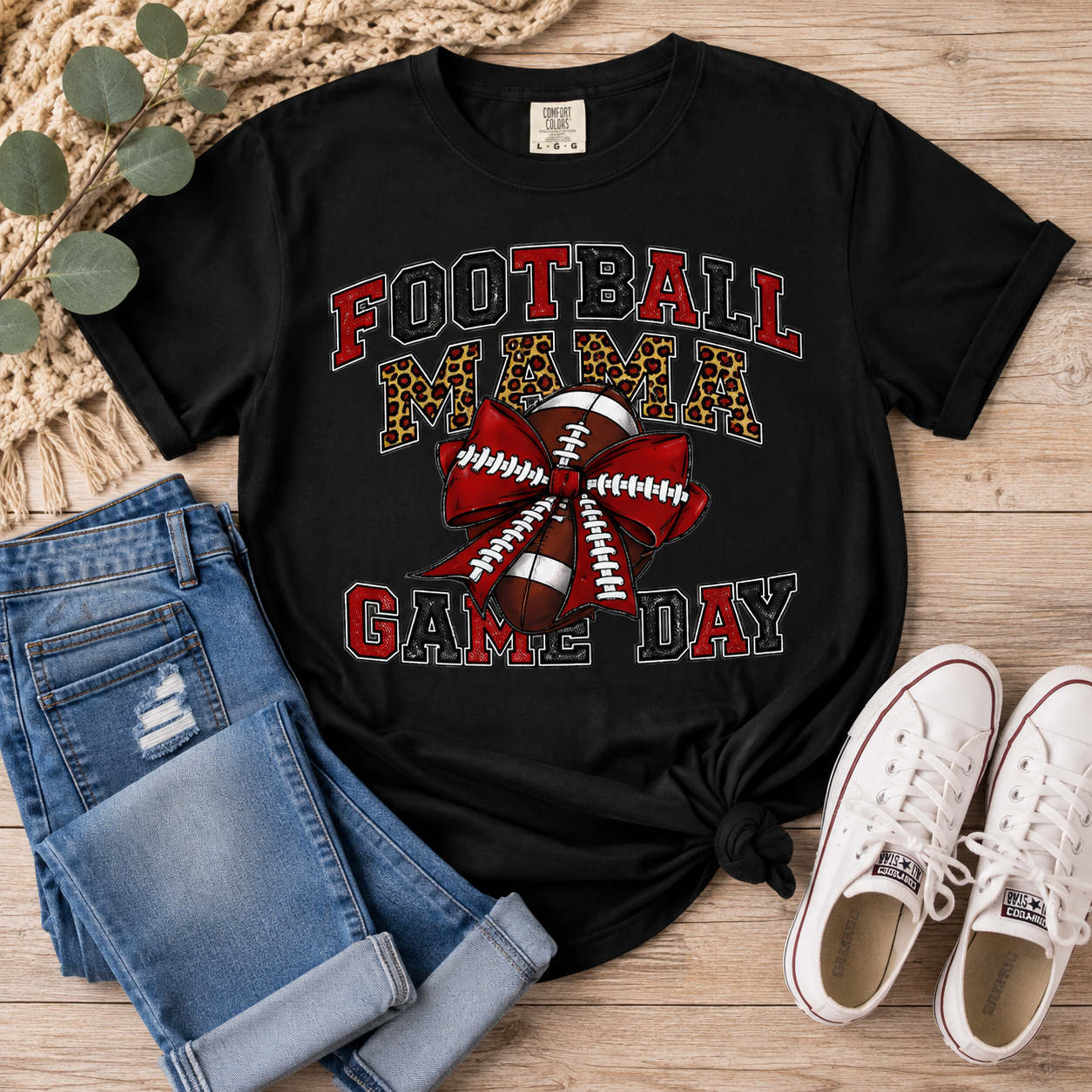Williams Field Black Hawks Football Mama Game Day T-Shirt